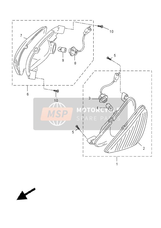 Yamaha YN50EM 2013 Luz intermitente para un 2013 Yamaha YN50EM